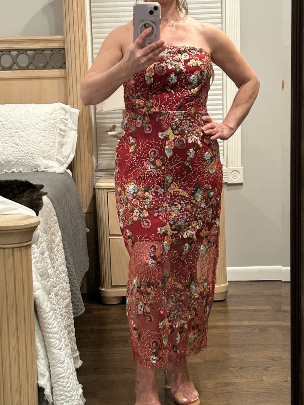 Sam Edelman Red Dress with sequence size 8, New